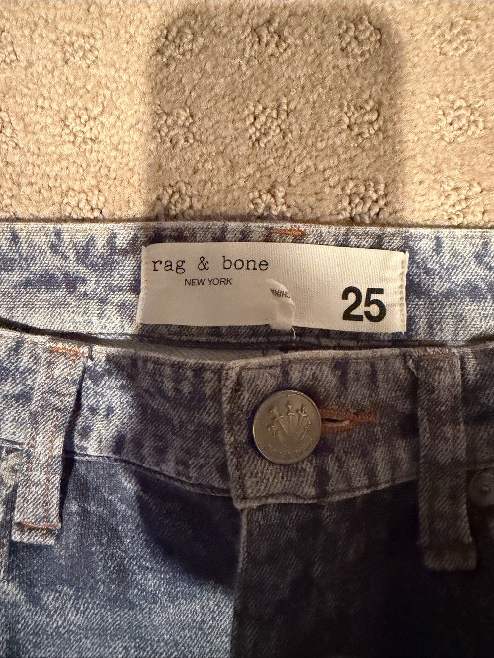 Rag & Bone Miramar Sofie Cotton-Terry Wide-Leg Jeans - Picture 8 of 8